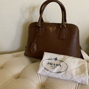 SOLD : Prada promenade medium size brown